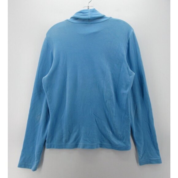 Sno Skins Top Medium Velour Turtleneck Shirt Pullover T Tee Stretch - Picture 6 of 10